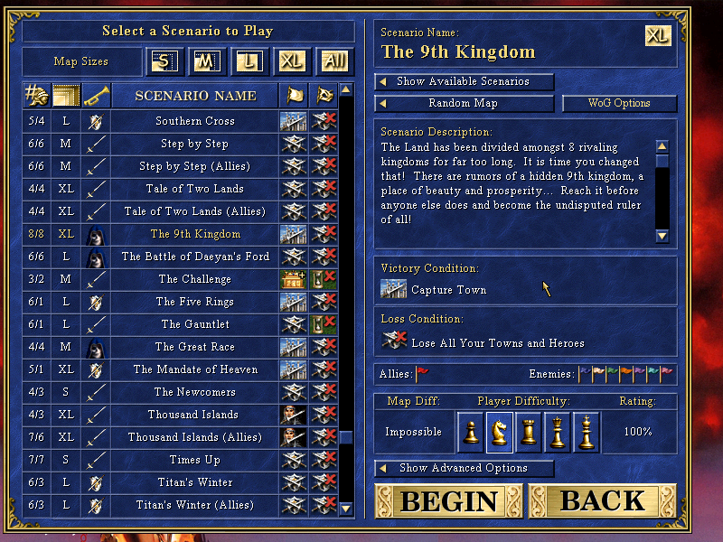 New scenario - The 9th Kingdom.