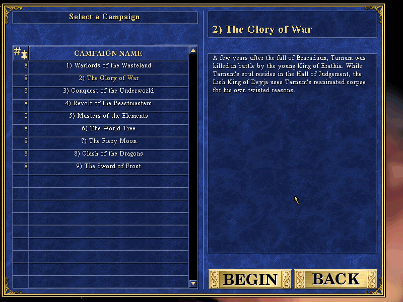New Campaign - The Glory of War