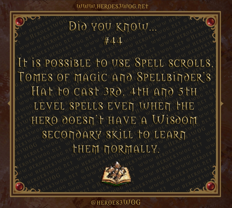 It is possible to use Spell scrolls, Tomes of magic and Spellbinder's Hat to cast 3rd, 4th and 5th level spells even when the hero doesn't have a Wisdom secondary skill to learn them normally.
