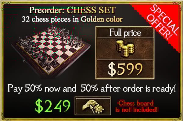 Chess set gold