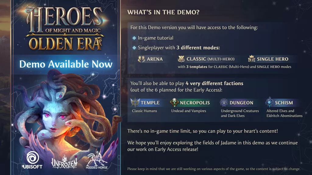 HoMM: Olden Era Demo now available on Steam!